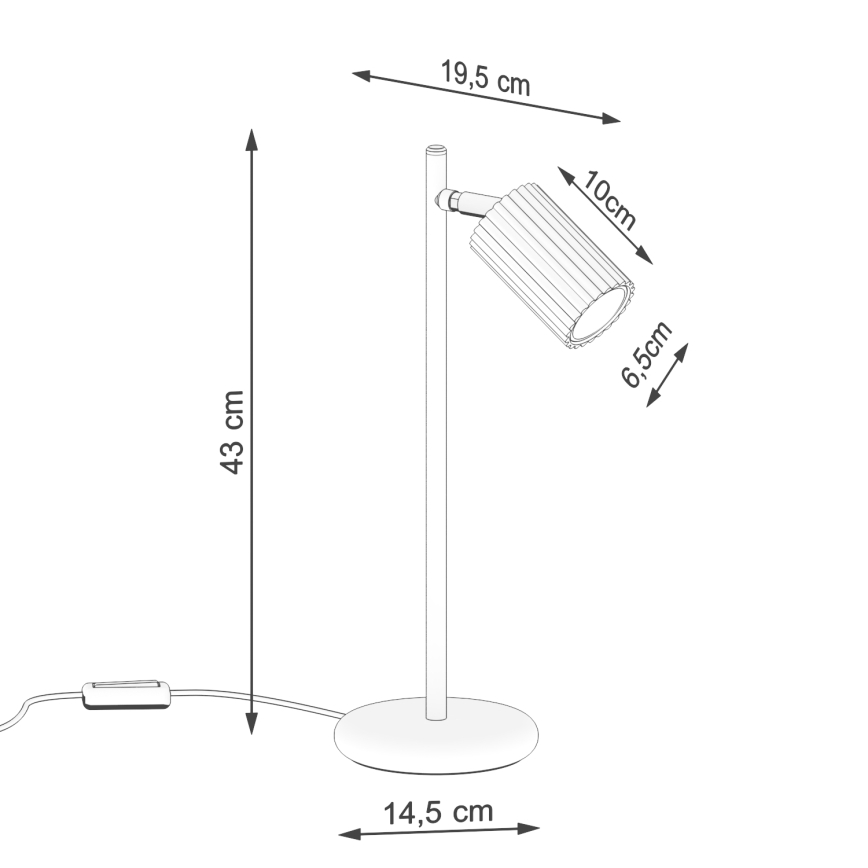 Lampada da tavolo KARBON 1xGU10/10W/230V oro