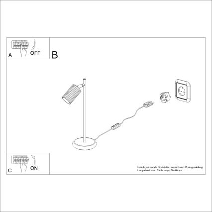 Lampada da tavolo KARBON 1xGU10/10W/230V oro