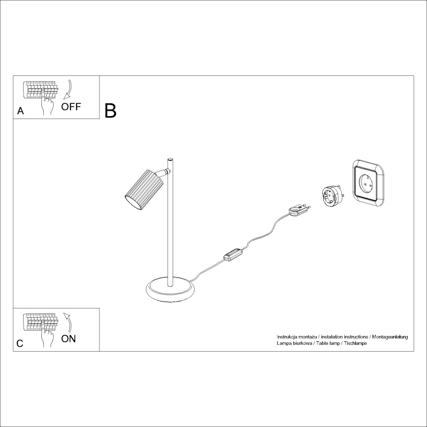 Lampada da tavolo KARBON 1xGU10/10W/230V oro