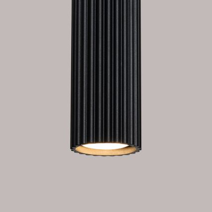 Lampadario a sospensione con filo KARBON 1xGU10/10W/230V nero