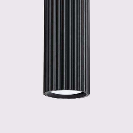 Lampadario a sospensione con filo KARBON 1xGU10/10W/230V nero