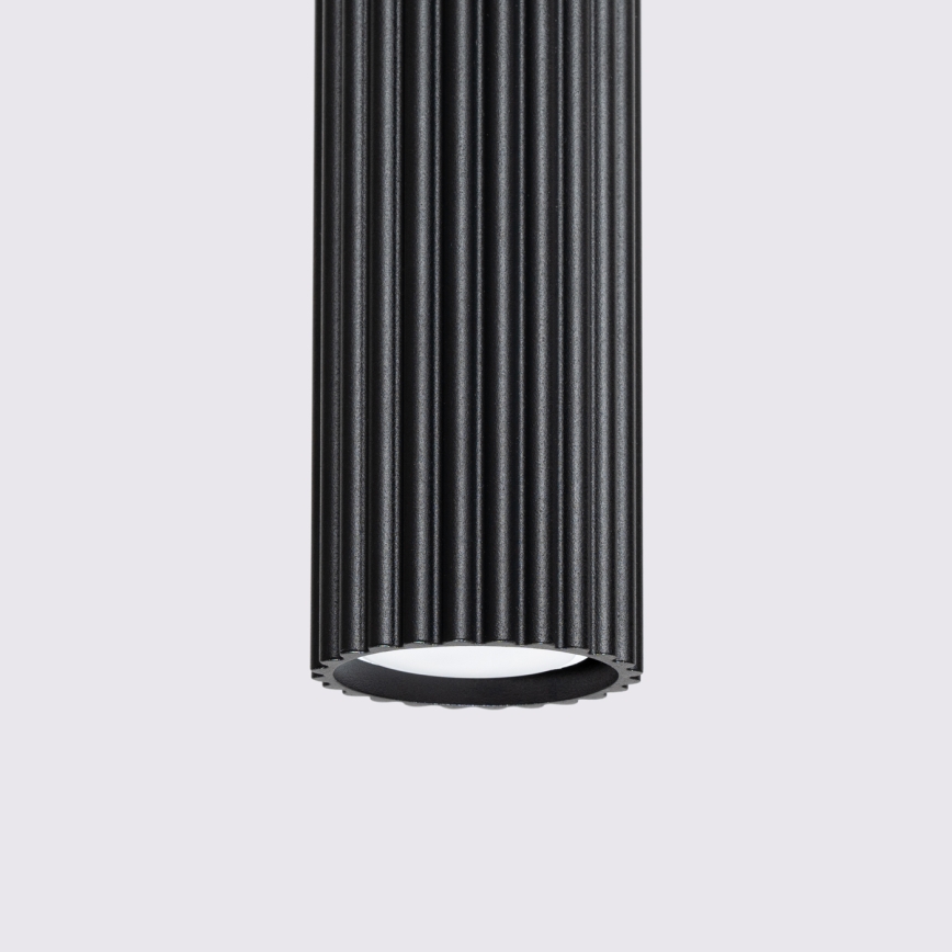 Lampadario a sospensione con filo KARBON 1xGU10/10W/230V nero