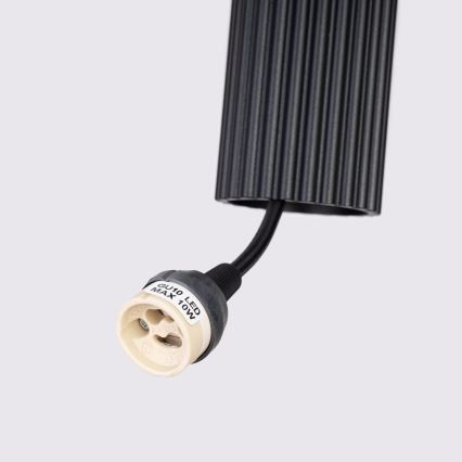 Lampadario a sospensione con filo KARBON 1xGU10/10W/230V nero