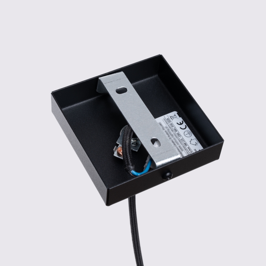 Lampadario a sospensione con filo KARBON 1xGU10/10W/230V nero