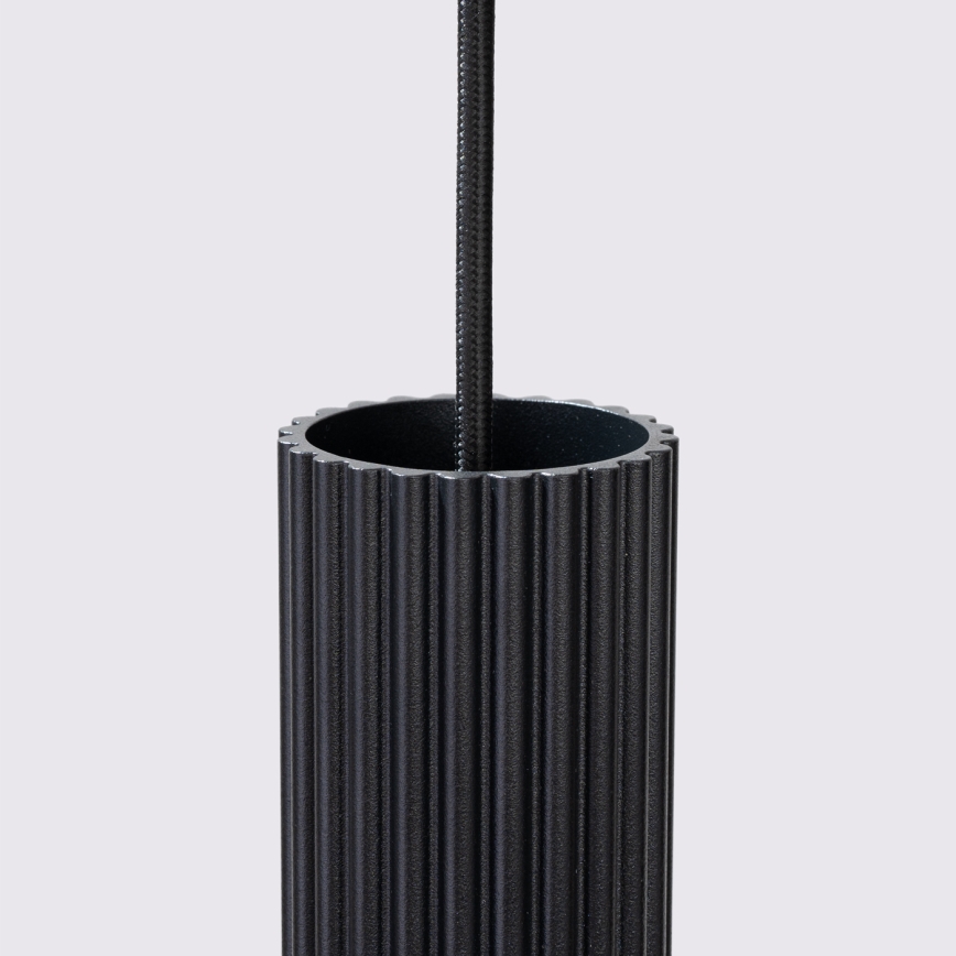 Lampadario a sospensione con filo KARBON 2xGU10/10W/230V nero