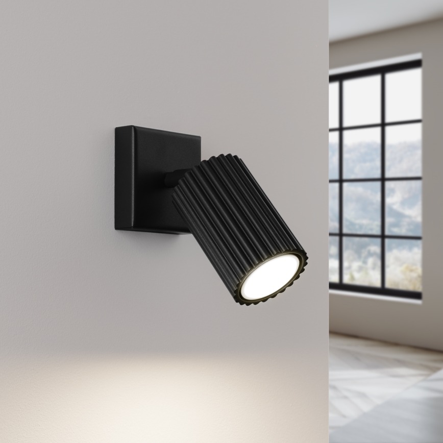Faretto da parete KARBON 1xGU10/10W/230V nero