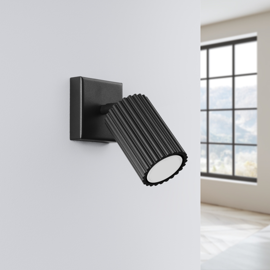 Faretto da parete KARBON 1xGU10/10W/230V nero