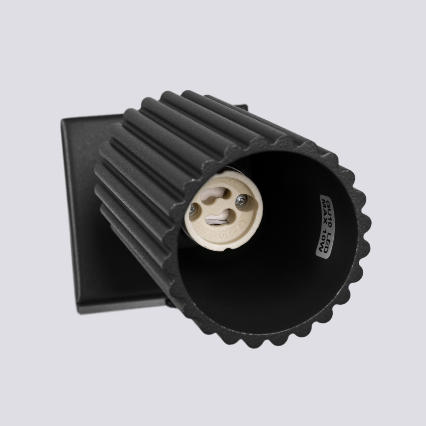 Faretto da parete KARBON 1xGU10/10W/230V nero