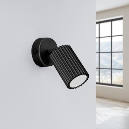 Faretto da parete KARBON 1xGU10/10W/230V nero