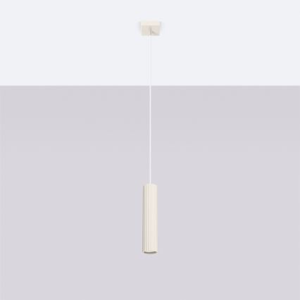 Lampadario a sospensione con filo KARBON 1xGU10/10W/230V color crema