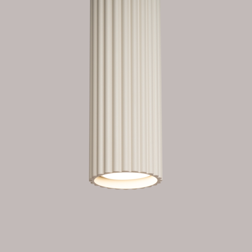 Lampadario a sospensione con filo KARBON 1xGU10/10W/230V color crema