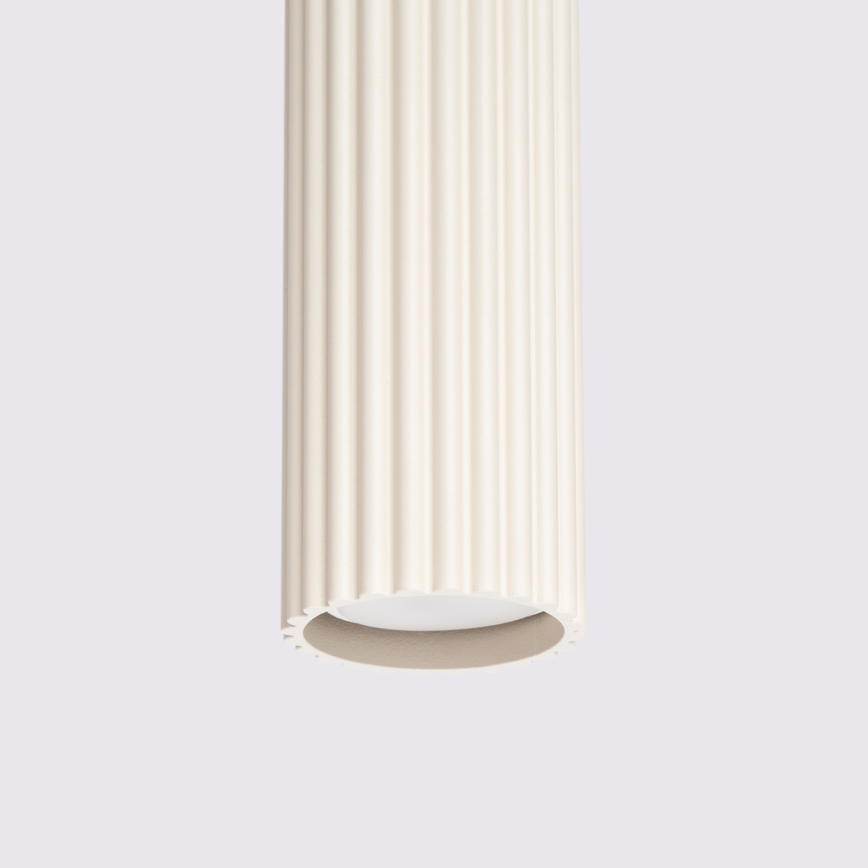 Lampadario a sospensione con filo KARBON 1xGU10/10W/230V color crema