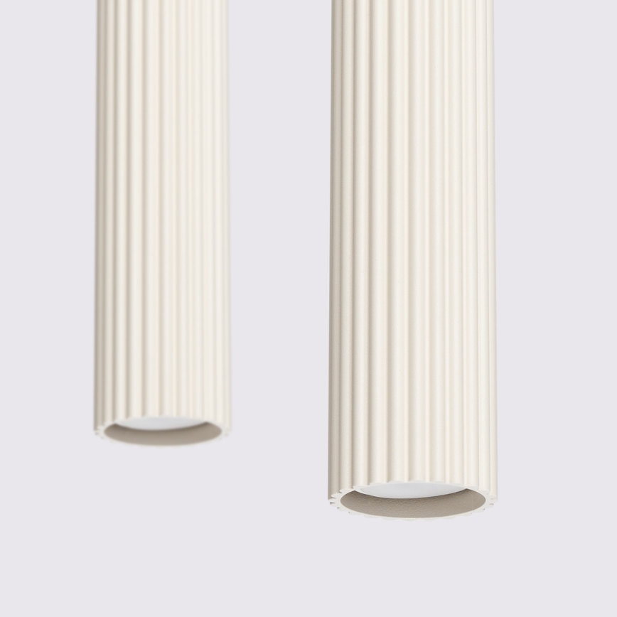 Lampadario a sospensione con filo KARBON 2xGU10/10W/230V color crema