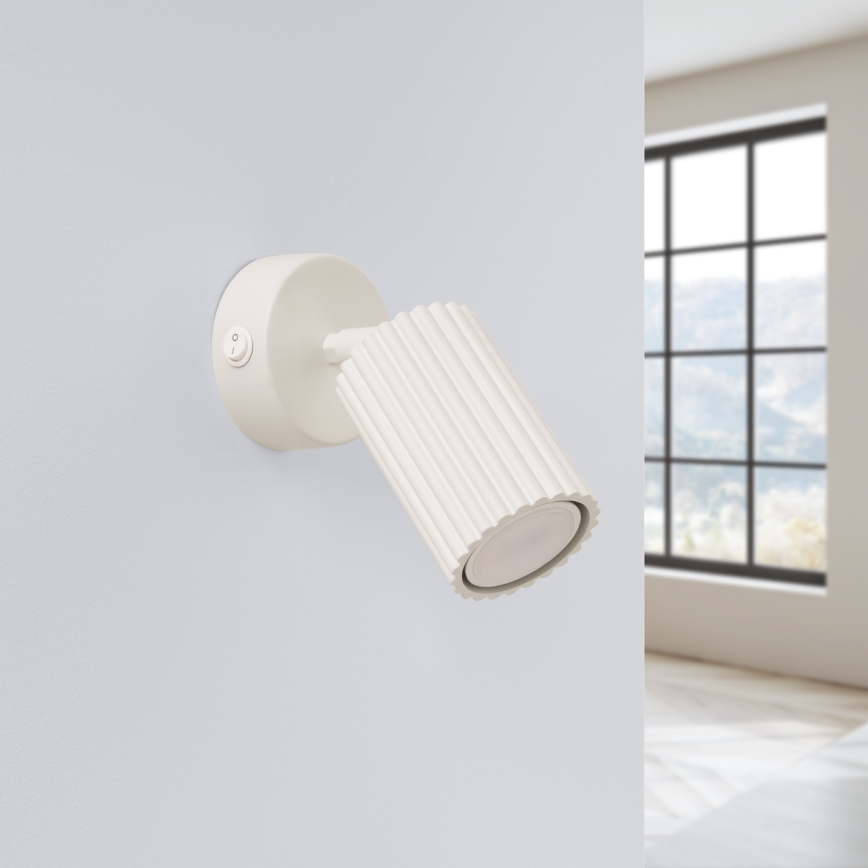 Faretto da parete KARBON 1xGU10/10W/230V color crema