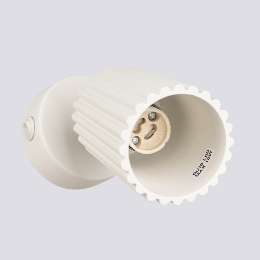 Faretto da parete KARBON 1xGU10/10W/230V color crema