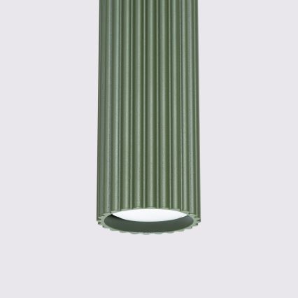 Lampadario a sospensione con filo KARBON 1xGU10/10W/230V verde