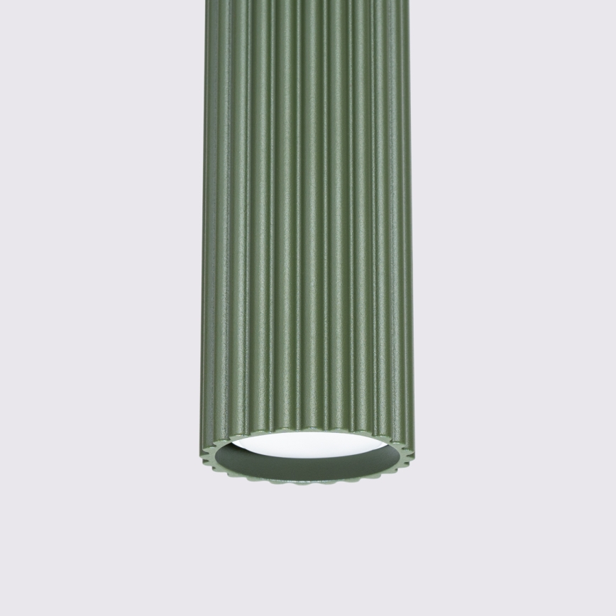 Lampadario a sospensione con filo KARBON 1xGU10/10W/230V verde