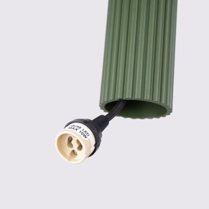 Lampadario a sospensione con filo KARBON 1xGU10/10W/230V verde