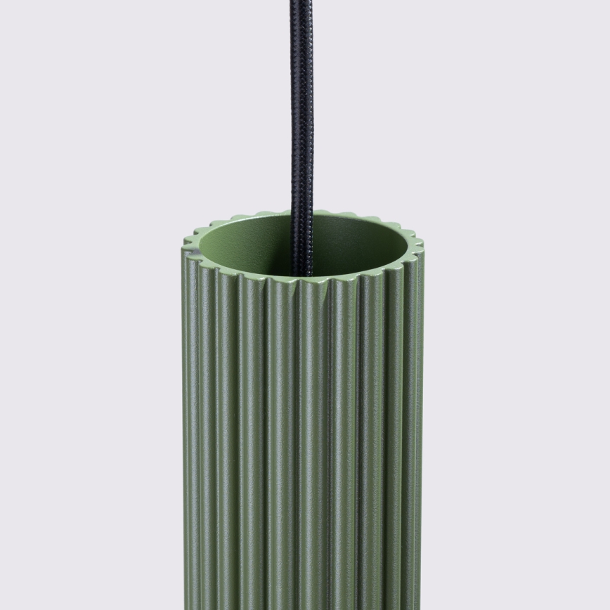 Lampadario a sospensione con filo KARBON 1xGU10/10W/230V verde