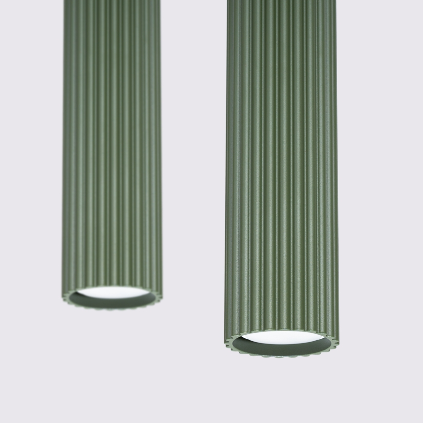 Lampadario a sospensione con filo KARBON 2xGU10/10W/230V verde