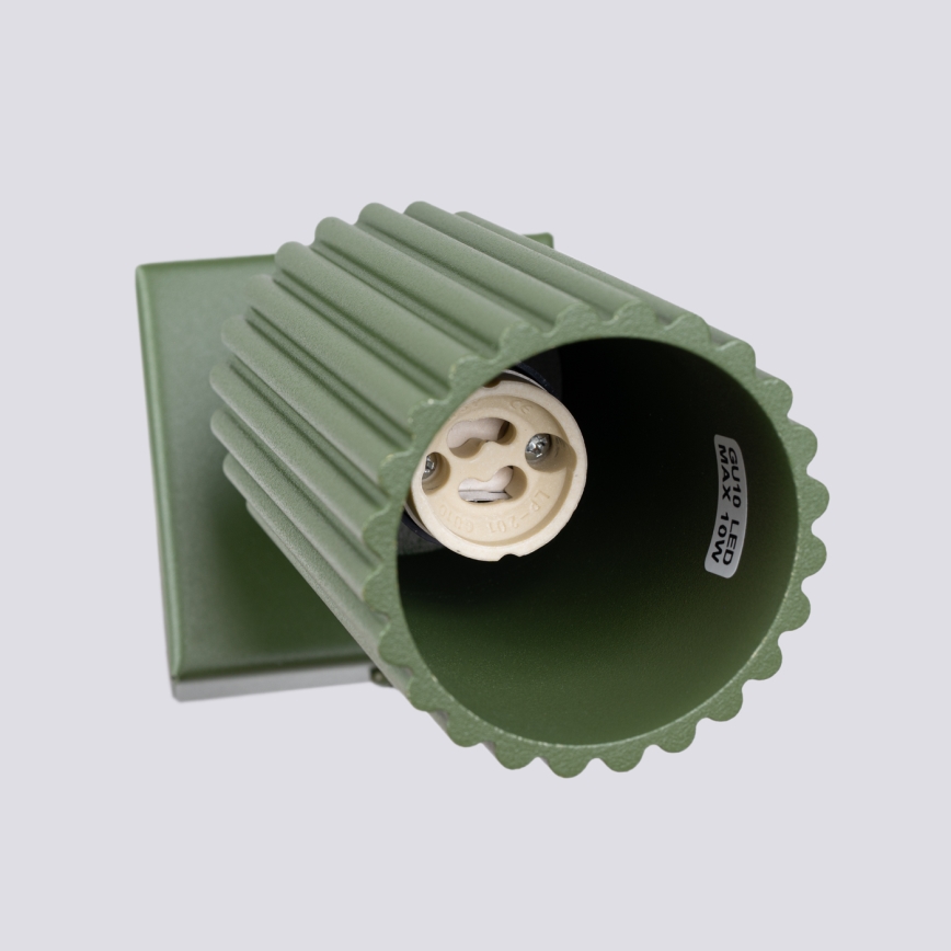 Faretto da parete KARBON 1xGU10/10W/230V verde