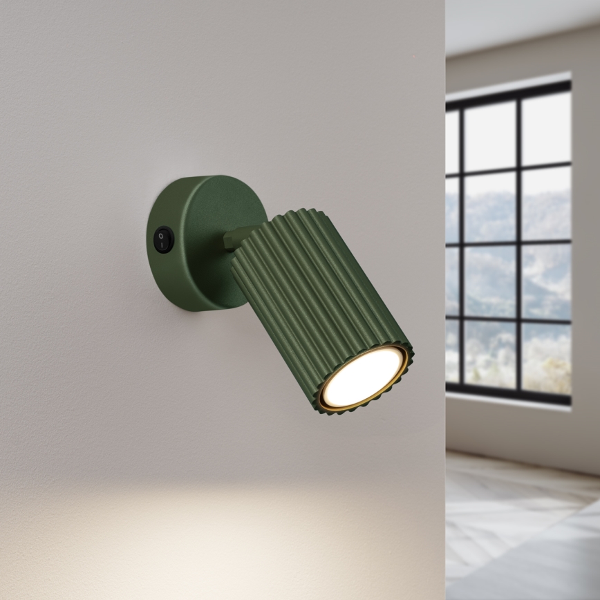Faretto da parete KARBON 1xGU10/10W/230V verde