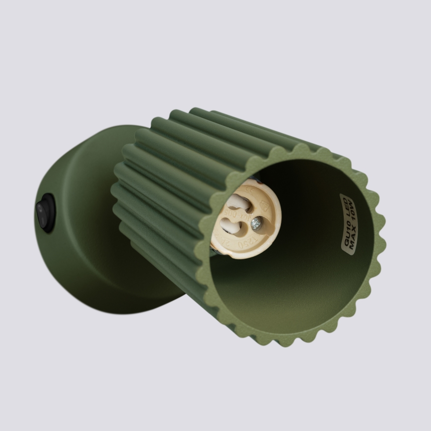 Faretto da parete KARBON 1xGU10/10W/230V verde