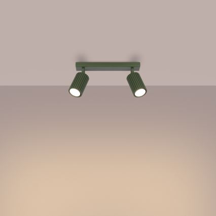 Faretto KARBON 2xGU10/10W/230V verde