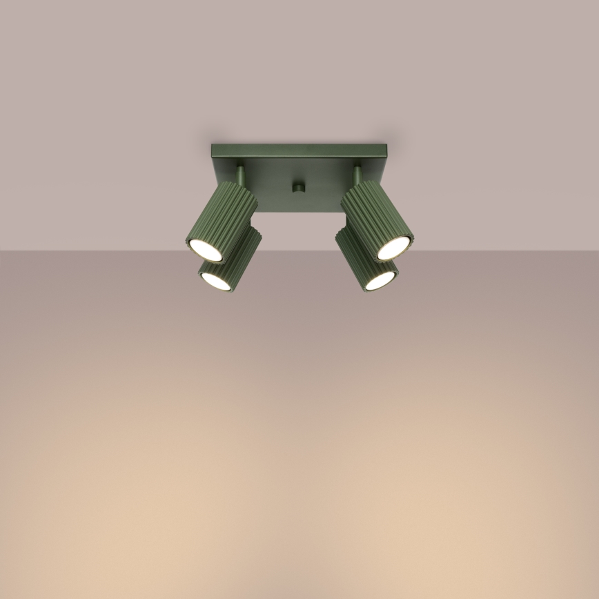 Faretto KARBON 4xGU10/10W/230V verde