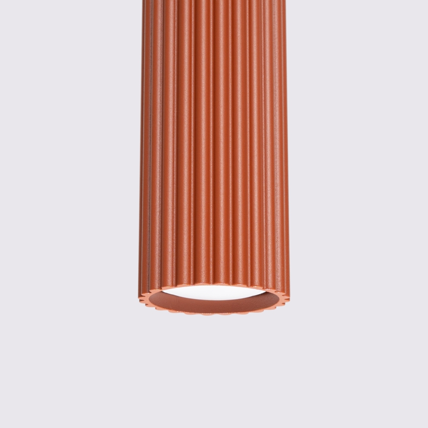 Lampadario a sospensione con filo KARBON 1xGU10/10W/230V rosso