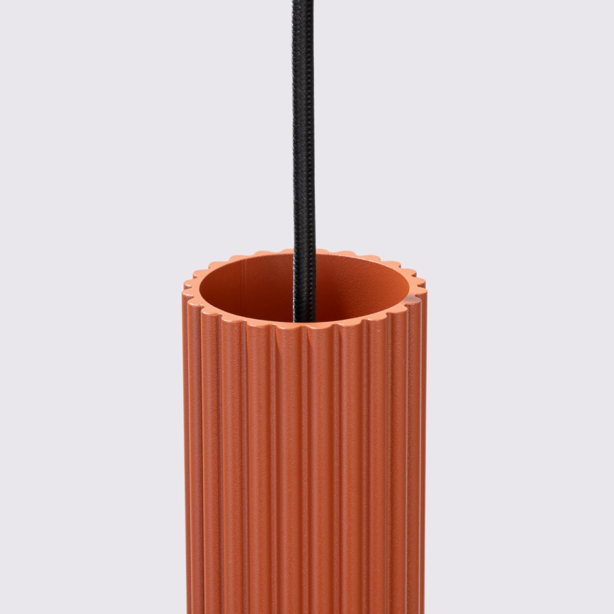 Lampadario a sospensione con filo KARBON 1xGU10/10W/230V rosso