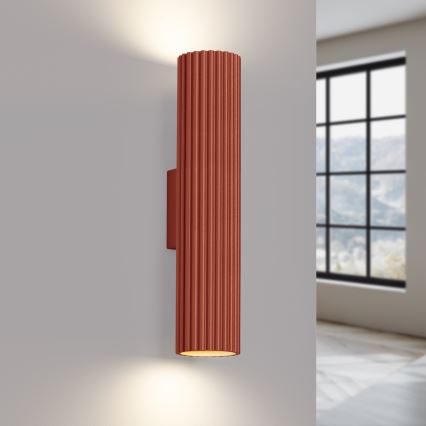 Applique KARBON 2xGU10/10W/230V rosso
