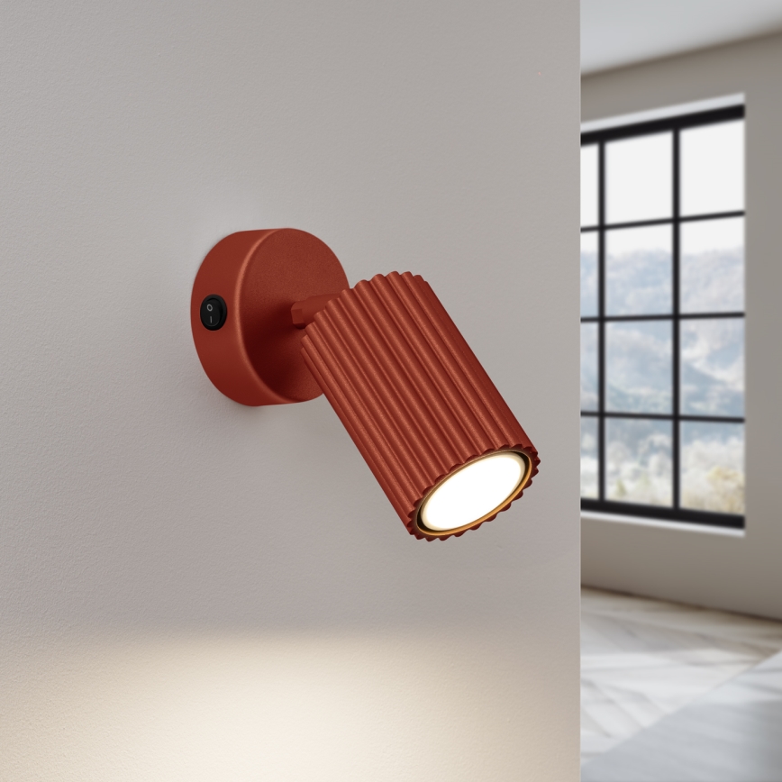 Faretto da parete KARBON 1xGU10/10W/230V rosso