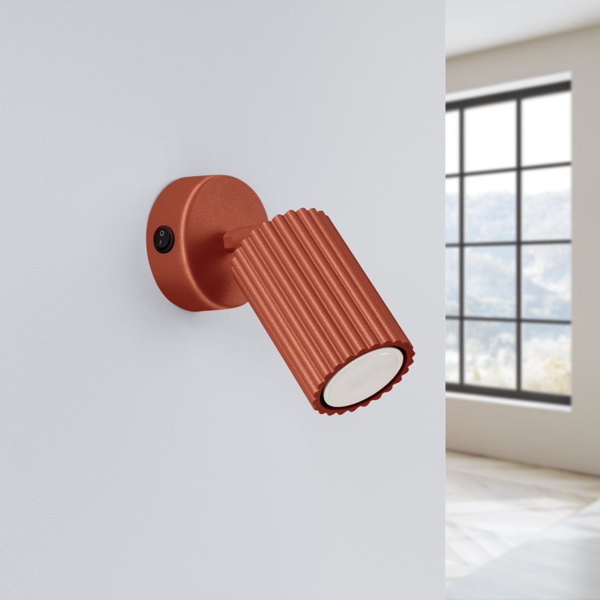 Faretto da parete KARBON 1xGU10/10W/230V rosso