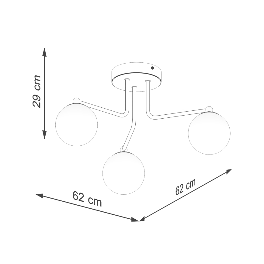 Lampadario a sospensione con supporto rigido ASTRAL 3xG9/8W/230V bianco