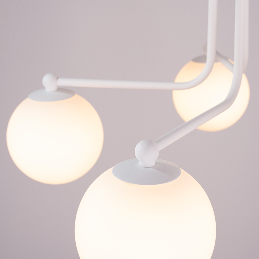 Lampadario a sospensione con supporto rigido ASTRAL 5xG9/8W/230V bianco