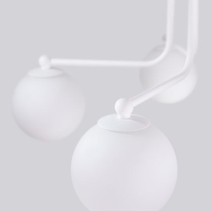 Lampadario a sospensione con supporto rigido ASTRAL 5xG9/8W/230V bianco