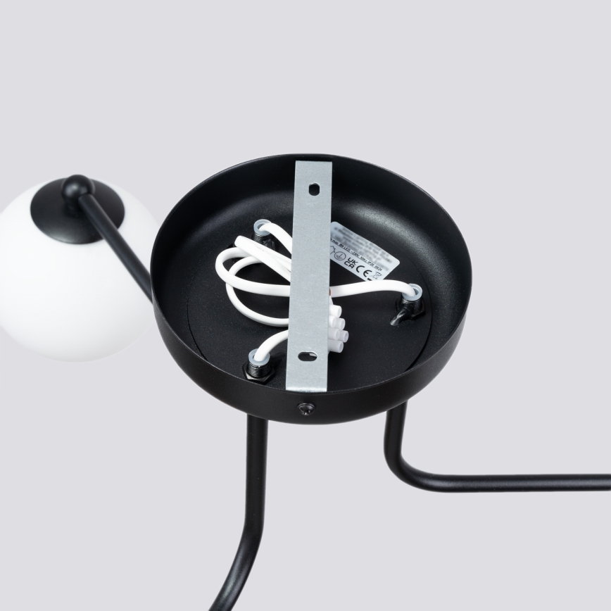 Lampadario a sospensione con supporto rigido ASTRAL 3xG9/8W/230V nero