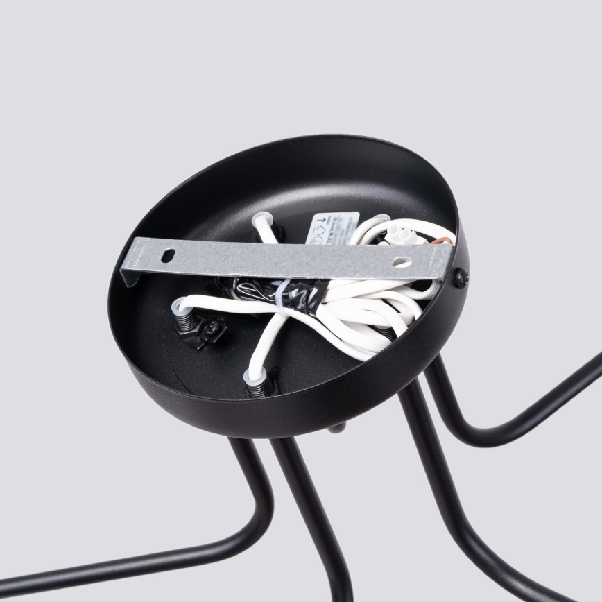 Lampadario a sospensione con supporto rigido ASTRAL 5xG9/8W/230V nero