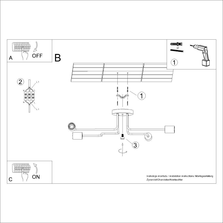 Lampadario a plafone TIMBO 4xE27/15W/230V bianco/beige/faggio