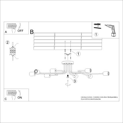 Lampadario a plafone TIMBO 8xE27/15W/230V bianco/beige/faggio