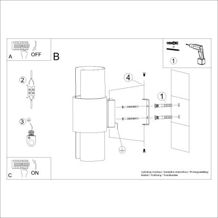 Applique FLASH 2xE27/15W/230V bianco