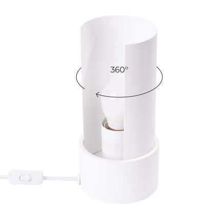 Lampada da tavolo FLASH 1xE27/15W/230V bianco