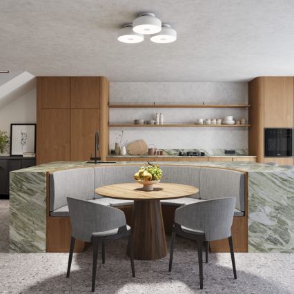 Plafoniera OMIQ 4xE27/15W/230V Ø 30 cm bianca