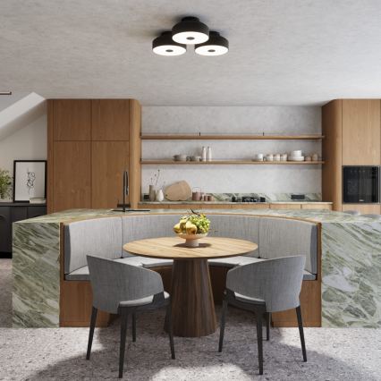 Plafoniera OMIQ 4xE27/15W/230V Ø 30 cm nera