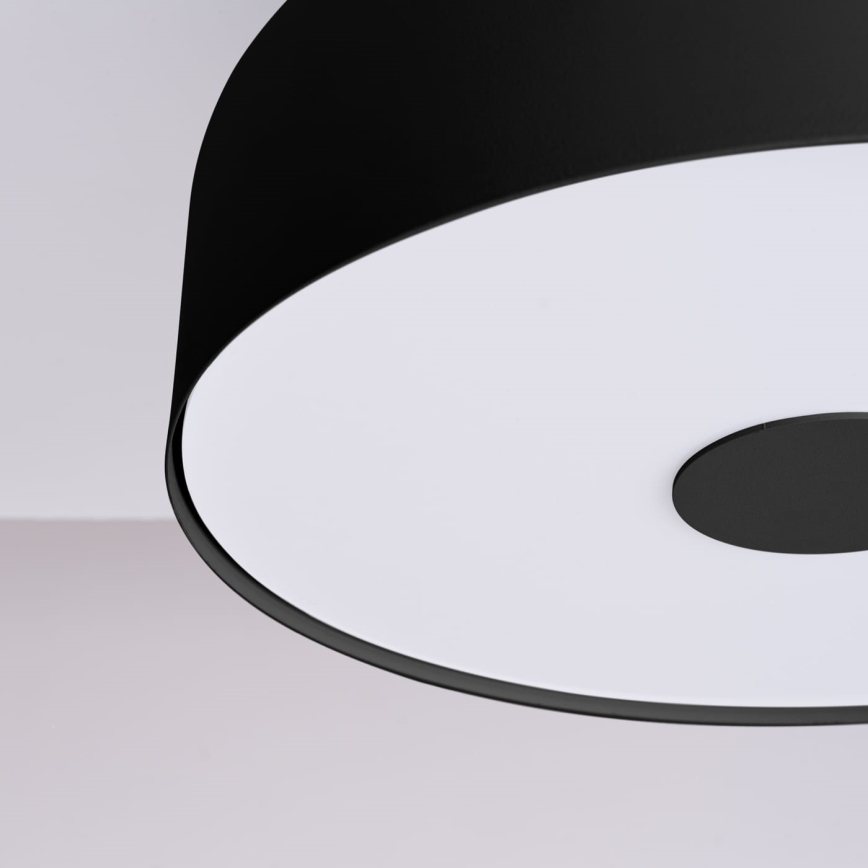 Plafoniera OMIQ 4xE27/15W/230V Ø 30 cm nera