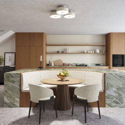 Plafoniera OMIQ 4xE27/15W/230V Ø 30 cm crema