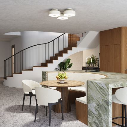 Plafoniera OMIQ 4xE27/15W/230V Ø 30 cm crema