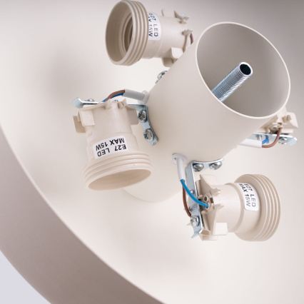 Plafoniera OMIQ 4xE27/15W/230V Ø 30 cm crema