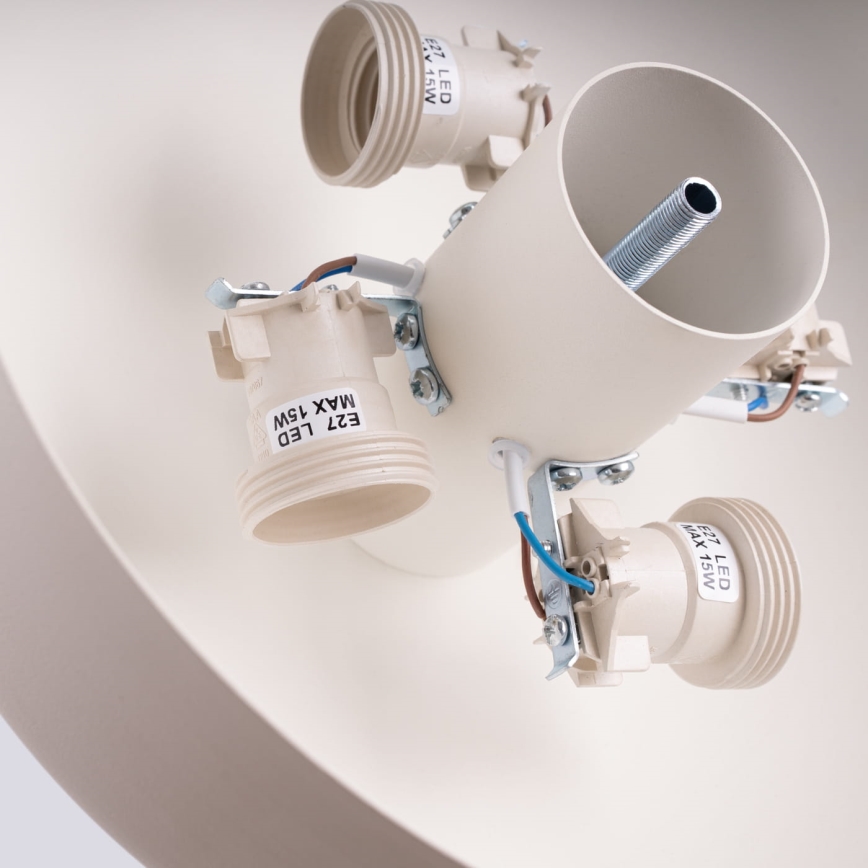 Plafoniera OMIQ 4xE27/15W/230V Ø 30 cm crema